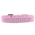 Unconditional Love Two Row Light Pink Crystal Dog CollarLight Pink Size 18 UN756518